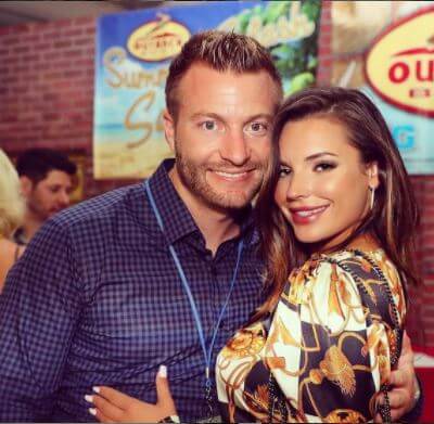 Veronika Khomyn with her partner Sean McVay